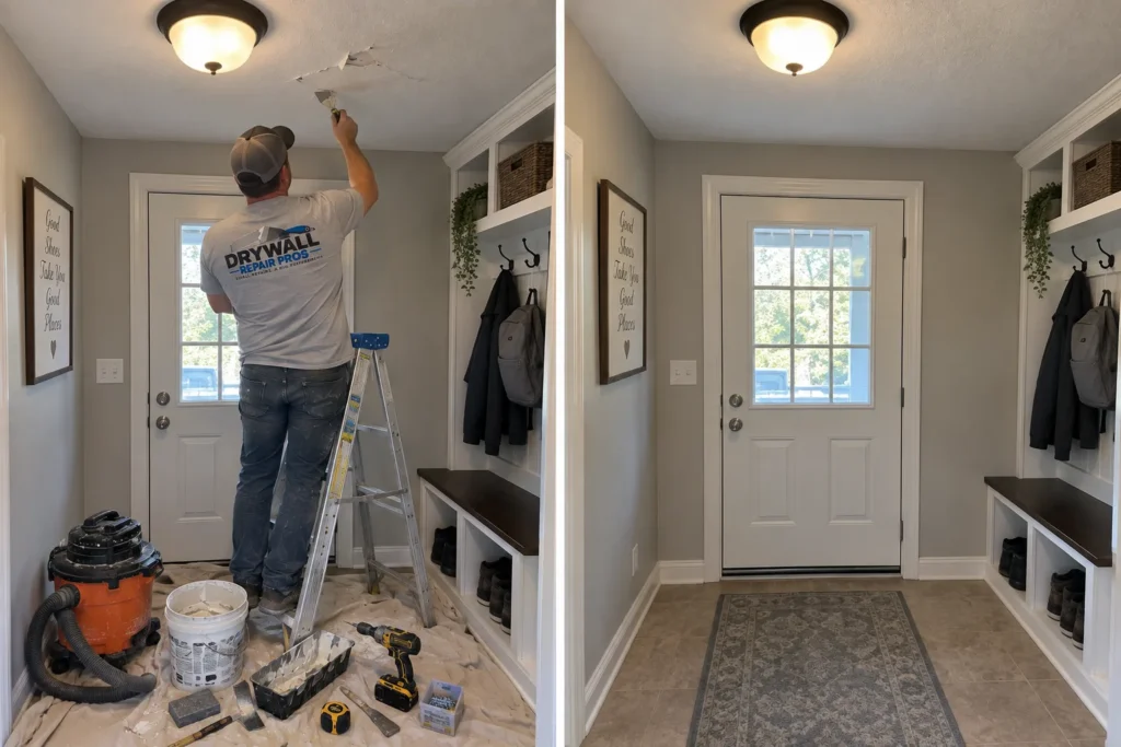 Drywall repair project photo 1