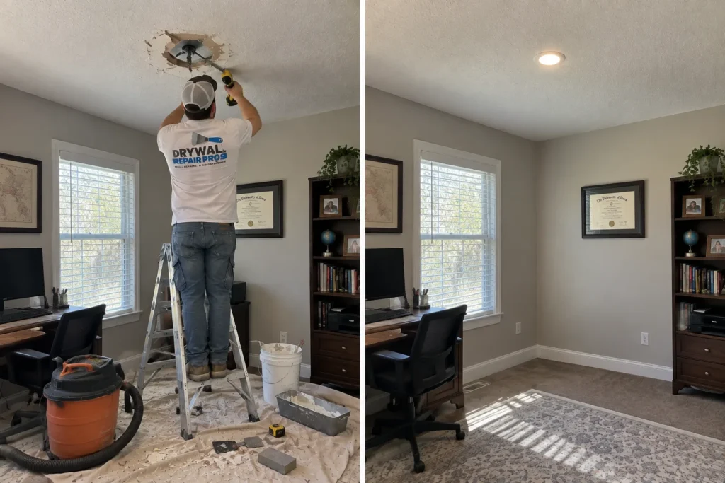 Drywall repair project photo 12