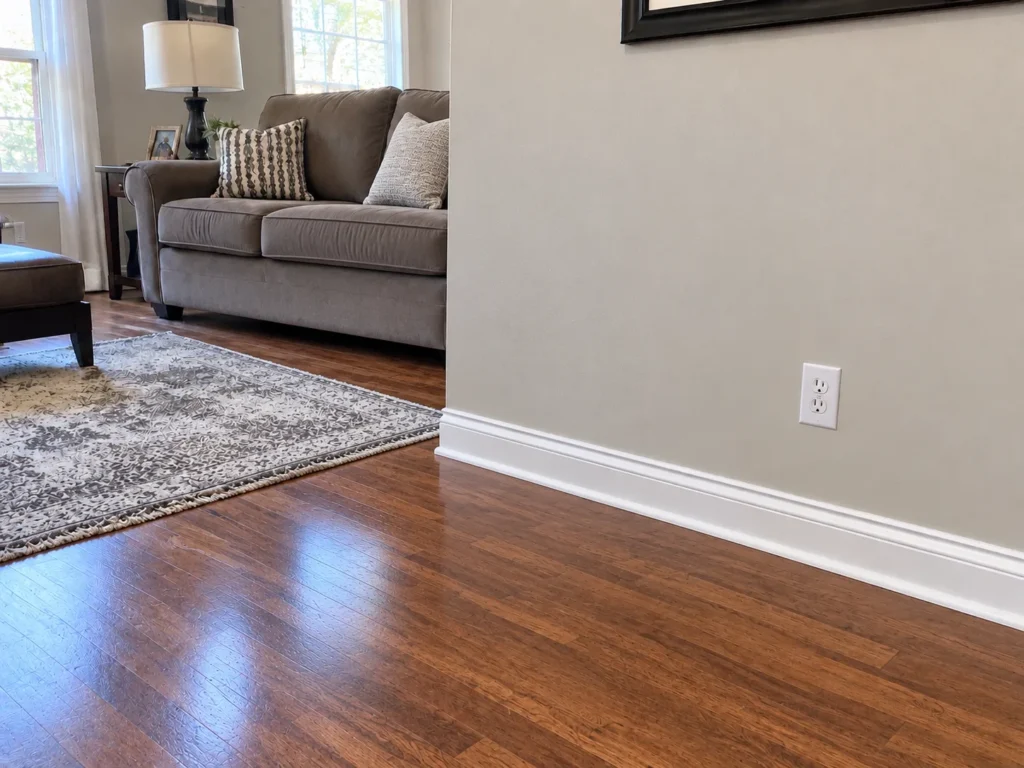 Finished drywall repair on an interior wall