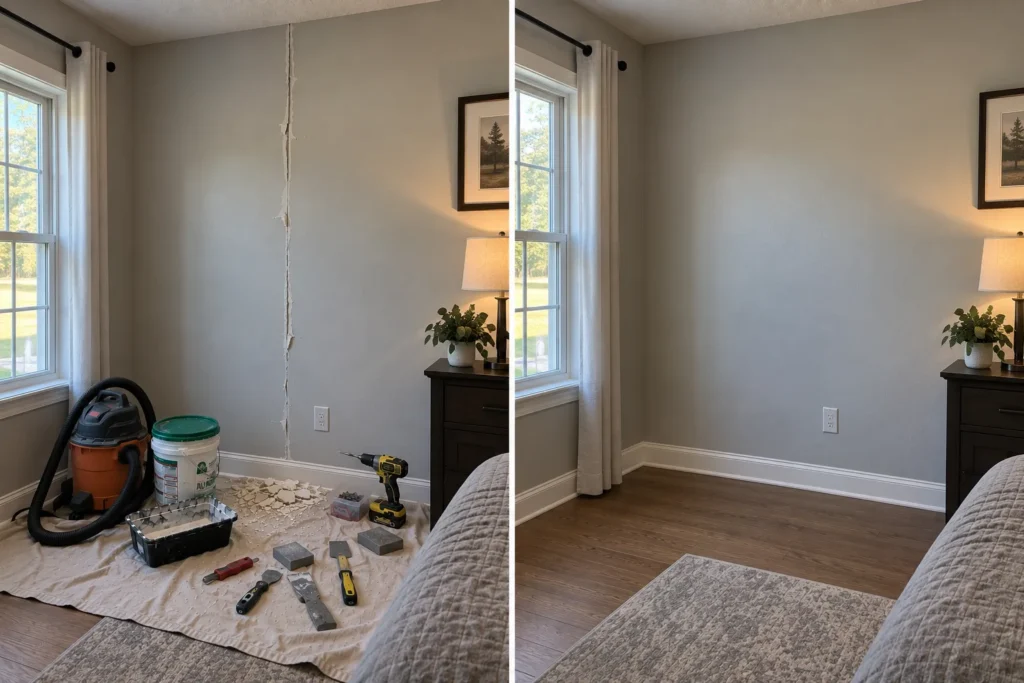 Accessibility drywall repair work