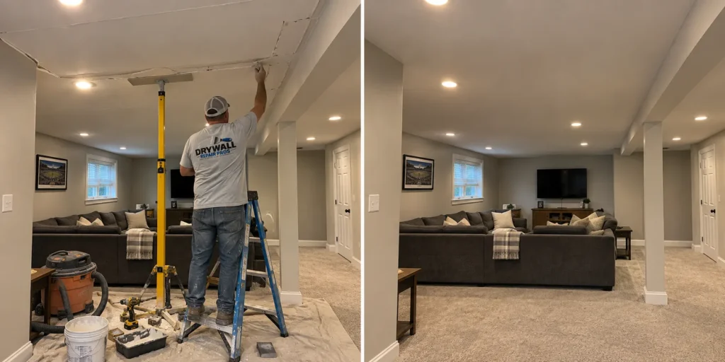 Drywall repair project photo 36