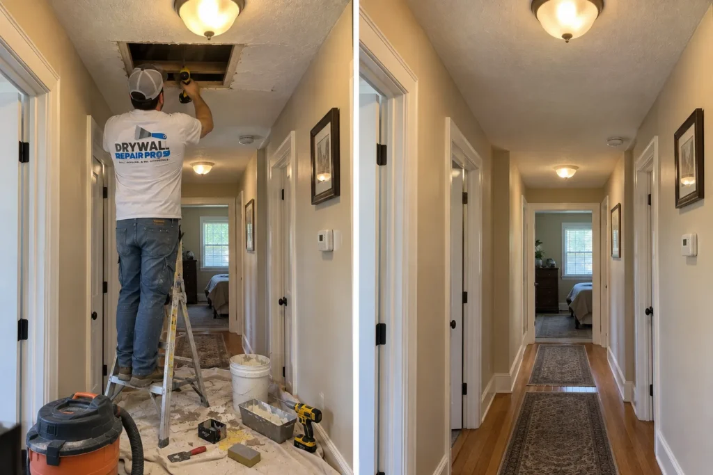 Drywall repair project photo 38
