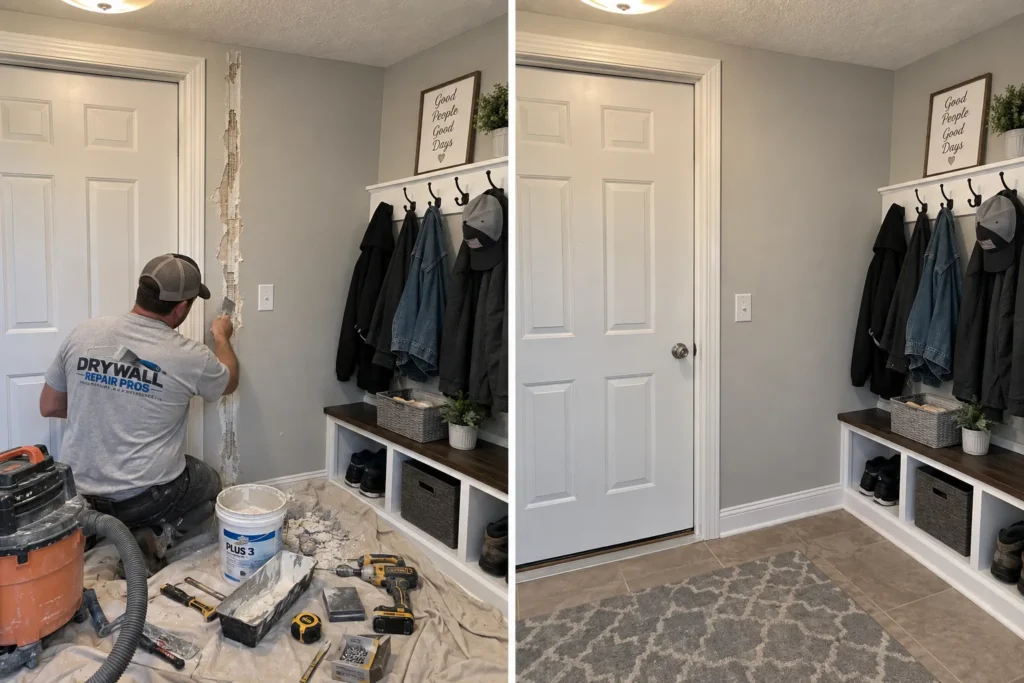 Drywall repair project photo 42