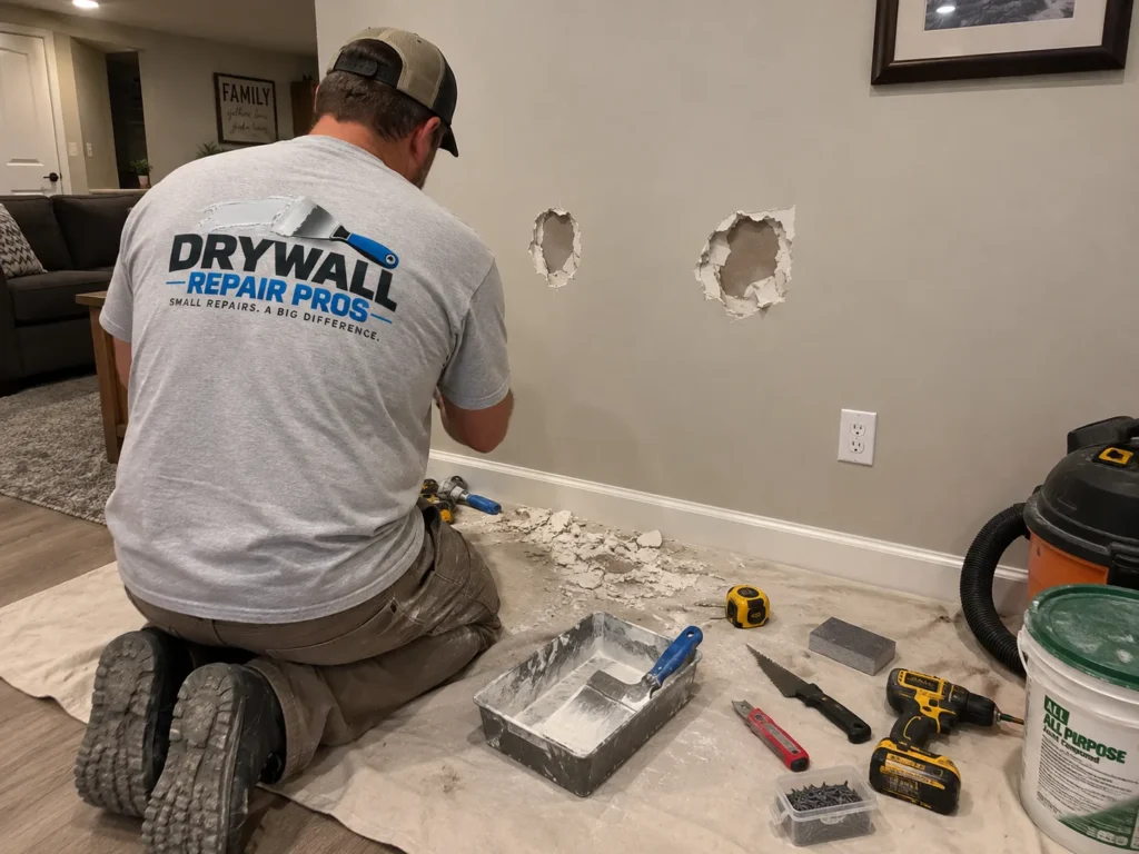Drywall repair project photo 59