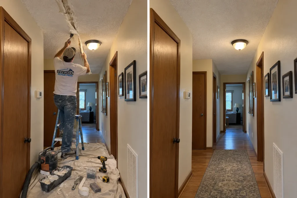 Drywall repair project photo 76